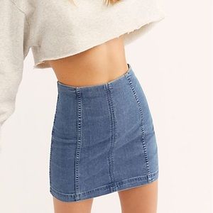 Free People Modern Femme Denim Skirt